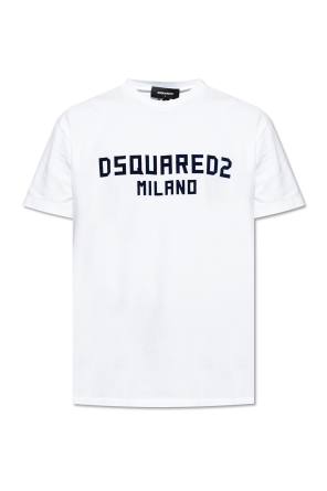 Tシャツ・カットソー DSQUARED2 WHITE T-SHIRT WITH LOGO dsquared2-white-t-shirt-with-